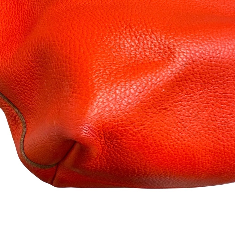 Salvatore ferragamo orange pebbled leather tote bag - Picture 6 of 16